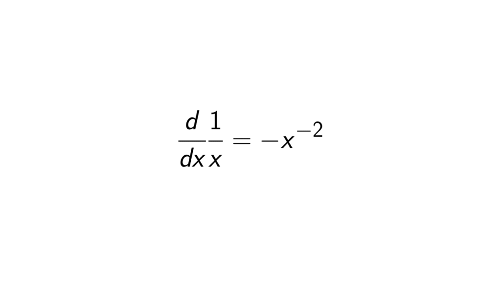 What is the Derivative of 1/x? Epsilonify